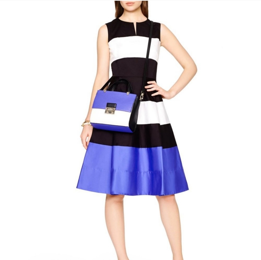 Kate Spade Corley Stretch Cotten Striped Dress - Picture 1 of 7